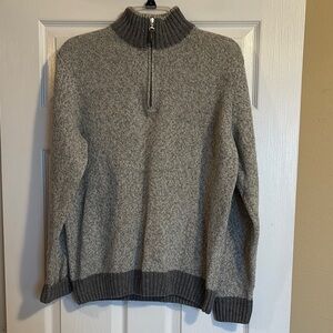 Daniele Blasi men’s gray quarter zip wool blend sweater size medium
